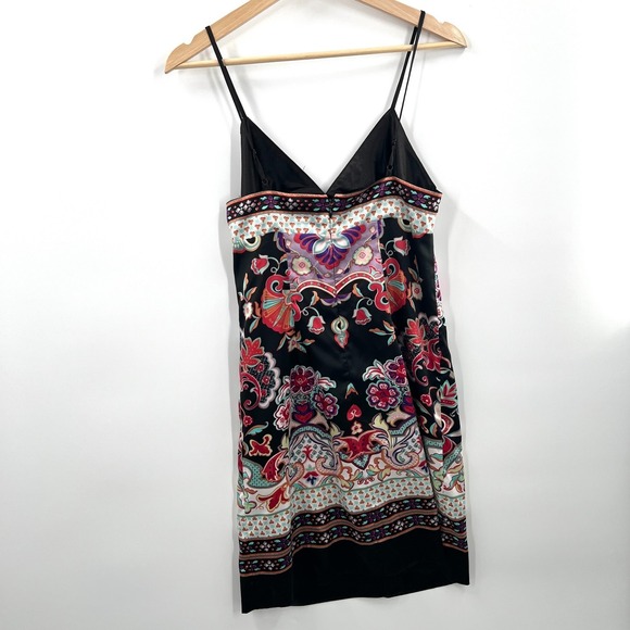 Vintage ICE y2k satlin mini slip dress bright colorful floral indie sleaze 6 - Picture 11 of 14